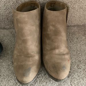 Boho girls brown faux suede booties sz 2